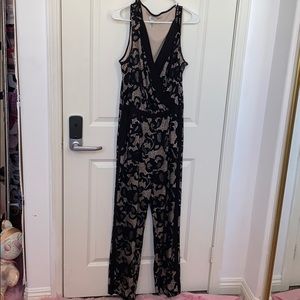 WHITE HOUSE BLACK MARKET Jumpsuit Black Lace